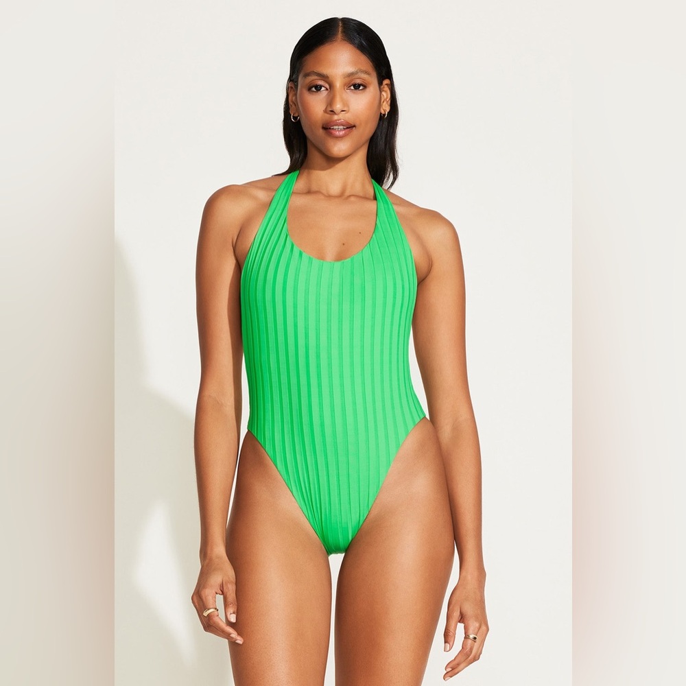 Vitamin A Spearmint SuperRib Alia One Piece, Size X-Small, $175